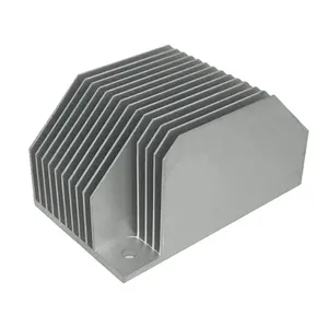 Penyerap panas Radiator ekstrusi aluminium 6063 pabrik desain Heatsink kustom profil aluminium Tiongkok
