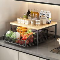 Étagère de rangement métallique pour légumes de cuisine, support de comptoir pour fruits, organisateur de micro-ondes, porte-ustensiles et assaisonnements