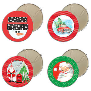 Dia12 "金属标志复古圆形标志HO-HO圣诞快乐艺术印花锡标志家居客厅墙壁装饰金属海报 - Product Image 3