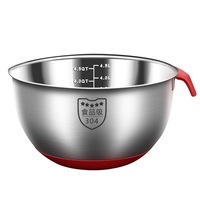 Ensemble de 5 bols mélangeurs en acier inoxydable SUS304 du fabricant chinois pour le stockage peu encombrant des bols gigognes pour la cuisson au four