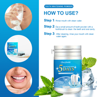 Polvo Profesional para Limpieza Profunda de Dientes, Eliminador de Manchas, Limpiador de Placa, Refrescante del Aliento, Polvo Blanqueador Dental para el Uso Diario
