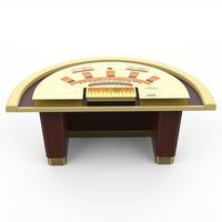 Table de Blackjack de Luxe Ronde en Bois de Qualité Supérieure, Personnalisée, de Grade Casino, pour la Vente en Gros