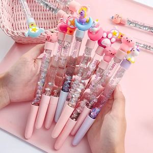 Kawaii Liquid <b>Glitter</b> Gel Pen, Cute Cartoon Flowing Sequins Pen for Girls, Students, Party Favors & Stationery Gifts - Product Image 1