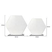 Plaque Photo hexagonale vierge imprimable de 8/10 pouces, Design personnalisé, panneau de bureau pour médias sociaux, Sublimation