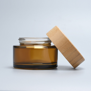 Packaging <strong>Container</strong> 30g 50g 100g 150g 8oz <strong>Bamboo</strong> Body Butter Face Cream Frosted Cosmetic Glass Jars With <strong>Bamboo</strong> Wooden Lid - Product Image 6