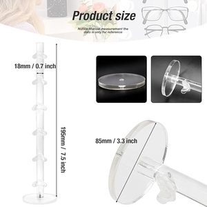 Acrylic Display Rack <strong>Holder</strong> 6-Layer Eyeglasses Organizer <strong>for</strong> <strong>Spectacles</strong> or Eyewear Can Hang &amp; Store 6 Pairs of Glasses - Product Image 6