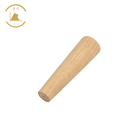 Pied de canapé rond en bois de hêtre, pied de remplacement pour meubles, en bois massif, 5 unités