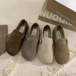Zapatos de algodón afelpado para mujer de Leather Bocken, nuevo estilo 2027, estilo japonés retro de otoño-invierno, zapatos de una sola pieza con suela plana - Product Image 2