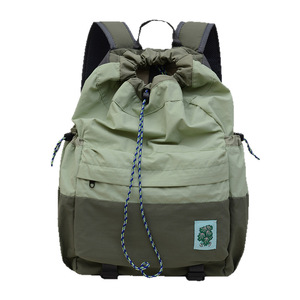 <b>Drawstring</b> <b>Backpack</b> Off White And Green Large Capacity Lightweight Female Outdoor Sports Everyday Use Summer 2025 - Product Image 5