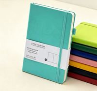 Carnet promotionnel A4 A5 A6 avec logo gaufré, pages intérieures à pois, reliure et sangle élastique en cuir