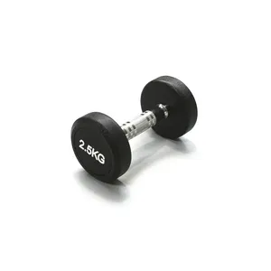 YLSY, mancuernas fijas con cabeza recubierta de 2,5-50kg, equipo de Fitness comercial de hierro fundido de acero para entrenamiento de brazos, superventas, pesas libres - Product Image 4
