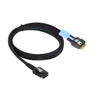 Kabel SlimSAS SFF-8654 4i ke Mini SAS SFF-8087 38Pin 12Gbps Kabel Server Internal 0.5M