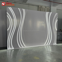 Arche de toile de fond carrée moderne pour décoration de scène de mariage, panneau de support de toile de fond LED en PVC, support de toile de fond en acrylique