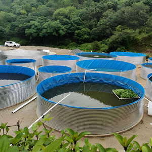 Réservoirs durables en PVC FRP et tôle galvanisée Cage à poissons d'étang à poissons en plastique pour l'élevage de poissons Tilapia Équipement d'aquaculture - Product Image 1