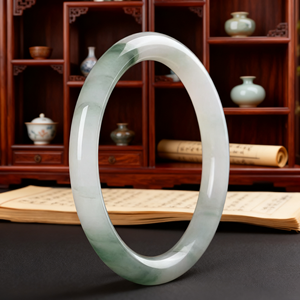 Venta al por mayor Piedras naturales Piedras preciosas Jade Brazaletes de alta calidad Tian <span class=keywords><strong>Shan</strong></span> Green Jade Brazaletes para la joyería de las mujeres - Product Image 5