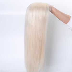 Perruque européenne Remy HD transparente, style audacieux Icy Girl, blond <span class=keywords><strong>glace</strong></span>, raide soyeuse, nœuds simples, respirante pour l'été - Product Image 4
