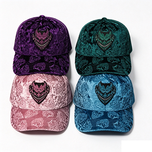 Mexican Street Style 5-Panel Chucky <strong>Hats</strong> Suela Roja Baseball Cap 3D Embroidery Rhinestone <strong>Purple</strong> Face Design Fashion Sporty <strong>Hat</strong> - Product Image 6