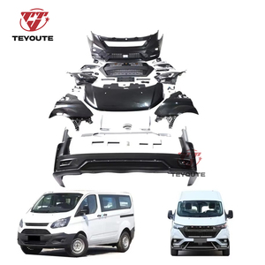 Kit carrosserie style sport pour <span class=keywords><strong>Ford</strong></span> Transit 17-23 et Tourneo 16-22 : Pare-chocs avant modifié, <span class=keywords><strong>calandre</strong></span>, capot et phares - Product Image 2