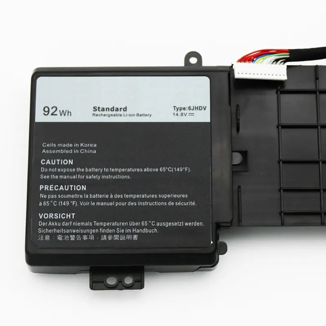 Original 6JHDV 92Wh Laptop Battery for Dell Alienware 17 R2 R3 ALW17ED 6JHCY Series