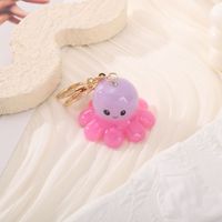 Porte-clés Pieuvre Mignonne Lumineuse en Acrylique, Breloque de Sac Esthétique, Pendentif de Sac à Dos, Mini Cadeau pour Couples et Filles