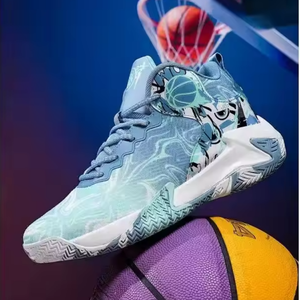 Zapatillas de Baloncesto de Caña Alta para Hombre y Niños, Nuevo Diseño con Parte Superior Estampada, Talla Grande, Invierno, Entresuela de Goma, Suela de Goma, Zapatillas de Entrenamiento - Product Image 1