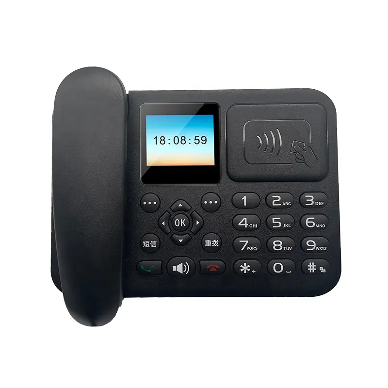 4G Gsm Sim Mendukung Wifi Hotspot Volte Group SMS Telepon Nirkabel Telepon Desktop dengan 1500 MAh