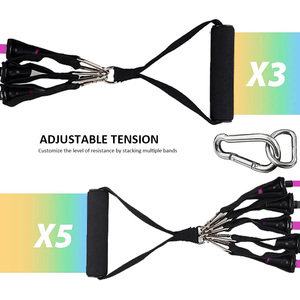 Tùy Chỉnh 12 Pcs Kéo Sợi Dây Thừng Căng Resistance Bands Set Tập Thể Dục Ống Cho Nhà Phòng Tập Thể Dục Yoga Pilates <span class=keywords><strong>Abs</strong></span> Tập Thể Dục - Product Image 5