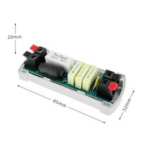 Speaker Pembagi Frekuensi Treble Tweeter Profesional, Speaker Crossover Modifikasi Audio Mobil Tanpa Solder 80W WEAH T-1B dengan Casing