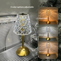 Lampe de table LED tactile rechargeable avec 3 couleurs, lumière d'ambiance Type-C pour chambre à coucher, veilleuse
