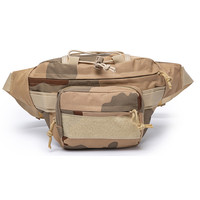 Sac banane tactique multifonctionnel personnalisé en polyester camouflage avec fermeture éclair, 20L, étanche, unisexe, forme oreiller, pour activités de plein air