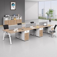 Bureau de travail double pour usine, vente en gros, mobilier de bureau personnalisable disponible pour l'espace de travail des employés