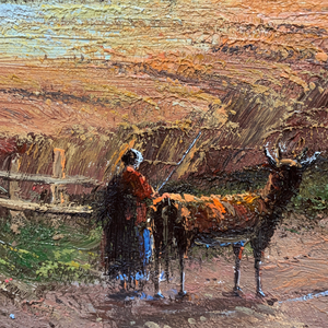 Dipinti a Olio Artistici Dipinti a Mano 20x24 Pollici, 100% Autentici, Soggetto Animale Classico di Campo - Product Image 1