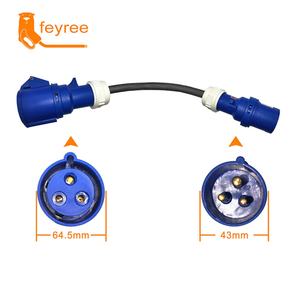 Adaptateur de câble de charge pour véhicules électriques Feyree, nouveau, 3,5 kW, monophasé, prise 16 A vers prise triphasée 32 A - Product Image 5