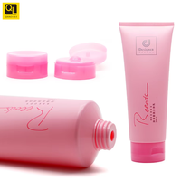 Grande Capacité 200ml PE Tubes pour Brillant à Lèvres Emballage Cosmétique Vide pour Lotion Corporelle Crème pour les Mains Nettoyant pour le Visage Masque Capillaire Rose
