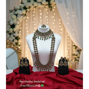 Elegant Designer Fine Jewelry <b>Set</b> Sparkling Austrian <b>Beads</b> Necklace & Earrings Premium Bridal Collection - Product Image 3