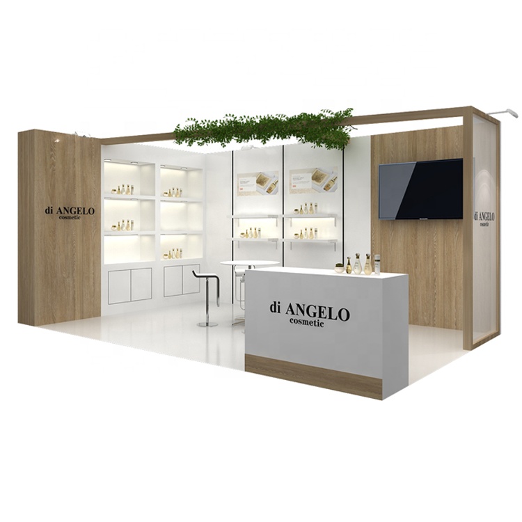 IZEXPO 30 MINUTI RAPIDO COSTRUIRE Rosa di Modo Pubblicità Mostra Booth Design Cosmetici