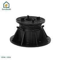 Pieds de support en plastique Sunbuild pour terrasses en WPC – Écologiques, pour hôtels et parcs – Système de carrelage composite haute résistance