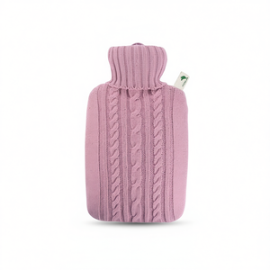 Bolsa de Agua Caliente Hugo Frosch 1.8l con Funda Tejida Rosa Pastel - Product Image 2