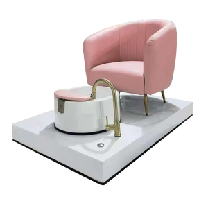 2025 ultimo stile europeo Black & Red Mirror Station rosa Styling sedia Shampoo sedia Set 5 anni di garanzia - Product Image 4