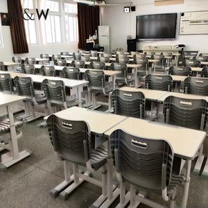 موردي الأثاث المدرسي M & W ، مدرسة واحدة مع ارتفاع قابل للتعديل مع أعلى MDF للطلاب المستخدمة - Product Image 5