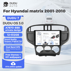DUDUAUTO per <span class=keywords><strong>Hyundai</strong></span> <span class=keywords><strong>Matrix</strong></span> 2001-2010, Sistema Multimediale Android Modificato con Navigazione Bluetooth, Car-play e Schermo Retrovisore - Product Image 2