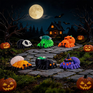 Accessoires créatifs en PLA imprimés en 3D pour Halloween : Citrouille, Fantôme, Araignée – 15 styles de décorations miniatures pour paysages, petits ornements - Product Image 4