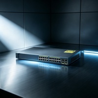 Switch Jaringan Terkelola Layer 2 Fast Ethernet 24 Port Baru, 2 Port Uplink Combo Gigabit, SNMP QoS, Rakmount 1U, 16 Gbps 6.5