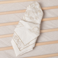 Nappe et serviettes en lin pur brodées de fleurs, haute qualité, prix d'usine, pour table à manger et mariage