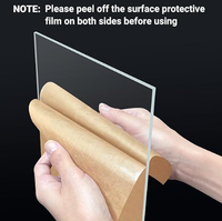 Plaque en plexiglas PS, panneau en plastique épais de 1 mm, 1,2 mm, panneau GPPS avec film protecteur pour la fabrication de cadres photo