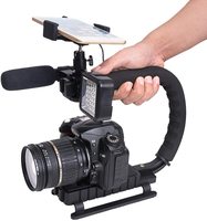 Zomei-stabilisateur de caméra usb, support Flash avec 2 poignées pour caméscope DSLR DV vidéo Vlog