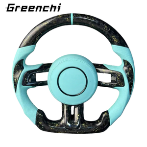 พวงมาลัยคาร์บอนไฟเบอร์ดีไซน์หรูพร้อมไฟ LED แสดงตำแหน่งเกียร์ สำหรับรถฟอร์ด มัสแตง จีที ปี 2018 2019 2020 - Product Image 6