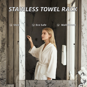 Bathroom Hardware Kit SUS304 Stainless Steel Wall Mounted <b>Towel</b> <b>Bar</b> <b>Towel</b> Rack Set For Home Hotel Shower Room - Product Image 2