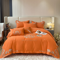Ensemble de literie complet en coton égyptien de luxe 200TC tissé à rayures géométriques, taille King, avec housse de couette