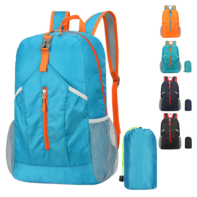 Fashion Waterproof Polyester Foldable Lightweight Large Capacity Outdoor Sports Travel Backpack for Hiking Camping Daily Use